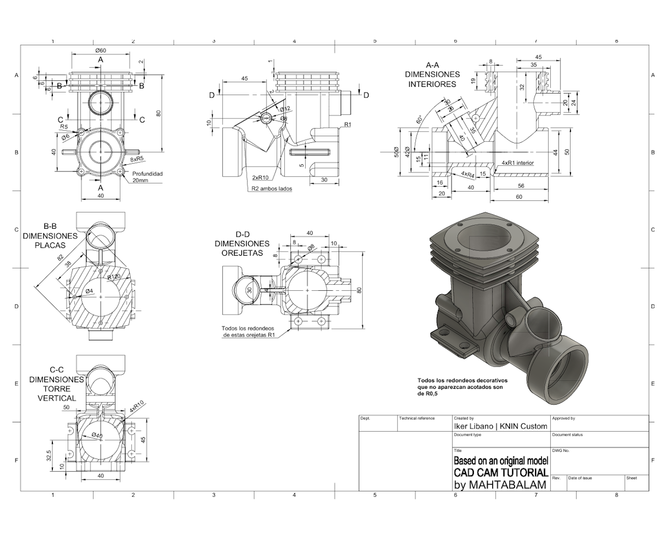 Dibujo técnico de MOTOR RC